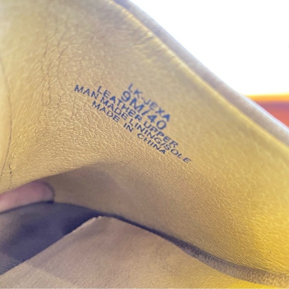 LUCKY BRAND 9M/40 Jexa open toe Tan suede Leather chunky heel sandals Mules - Picture 7 of 10